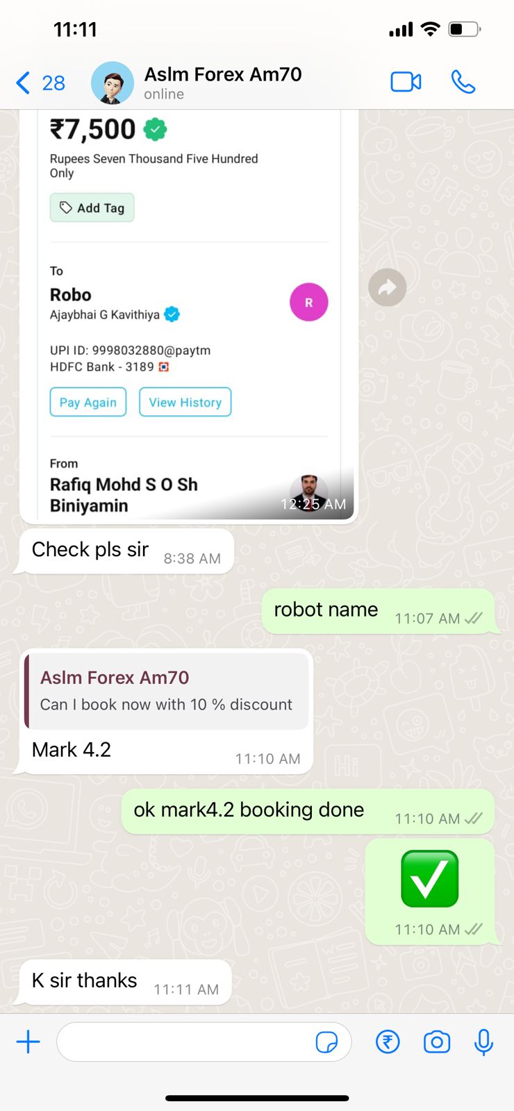 RedBaaz client feedback screenshot 4
